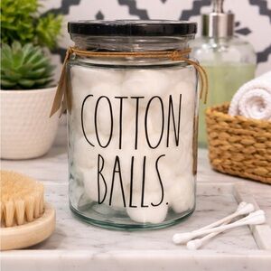 Rae Dunn Cotton Ball Jar